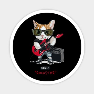 This Cat Is A Rock Star Magnet